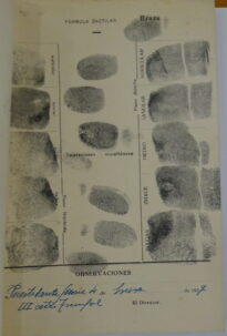 Huellas dactilares de Alfonso Morales Barranco, 1939 (AHPC).