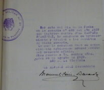 Oficio sobre procesamiento y prisión de José Zampaña, 1938 (ahpc)