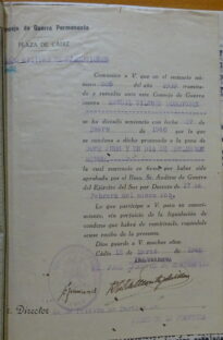 Oficio del consejo de guerra, 1940 (AHPC)