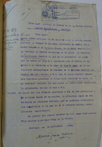 Instancia de la madre adoptiva de Antonio Zamora de laCruz, 1942 (AHPC)
