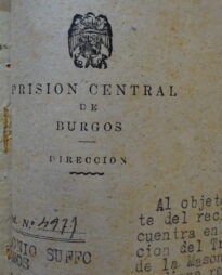 Membrete de la Prisión Central de Burgos, 1943 (AHPC)