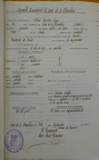 Hoja de conducción, 1938 (AHPC)