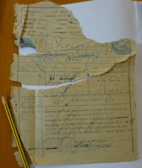 Deterioro de la portada del expediente, 1940 (AHPC)