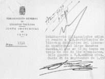 Diligencia sobre libertad del recluso, 1951 (AHPC)