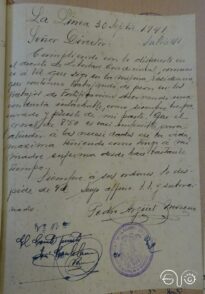 Carta manuscrita, 1941 (AHPC).