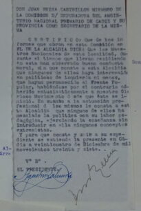 Informe de la Comisión de Depuración, 24/12/1937.