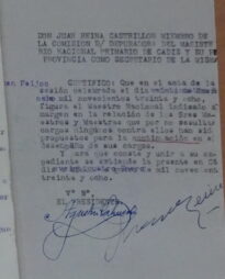 Certificado de la Comisión de Depuración, 28/1/1938 (AGA).
