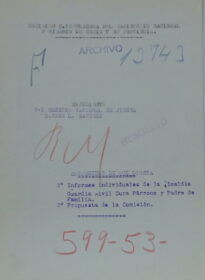 Portada del expediente de José Luis Sánchez (AGA).