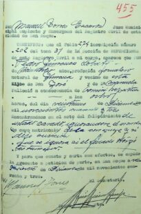 Certificado de defunción de Pedro Jiménez Lobato